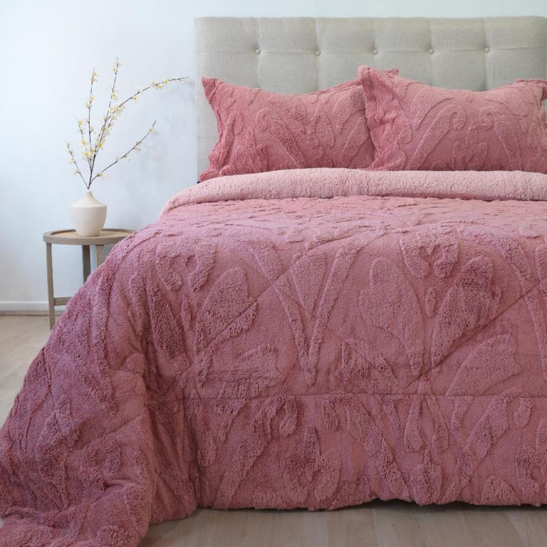 Cubrecama King Jacquard Beige