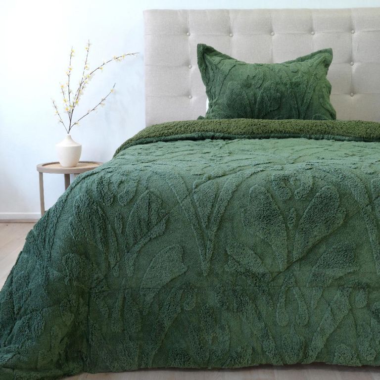 Cubrecama King Jacquard Beige