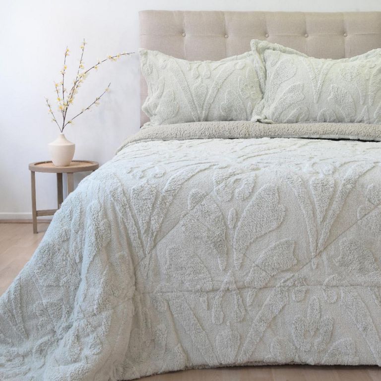Cubrecama King Jacquard Beige