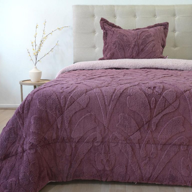 Cubrecama King Jacquard Beige