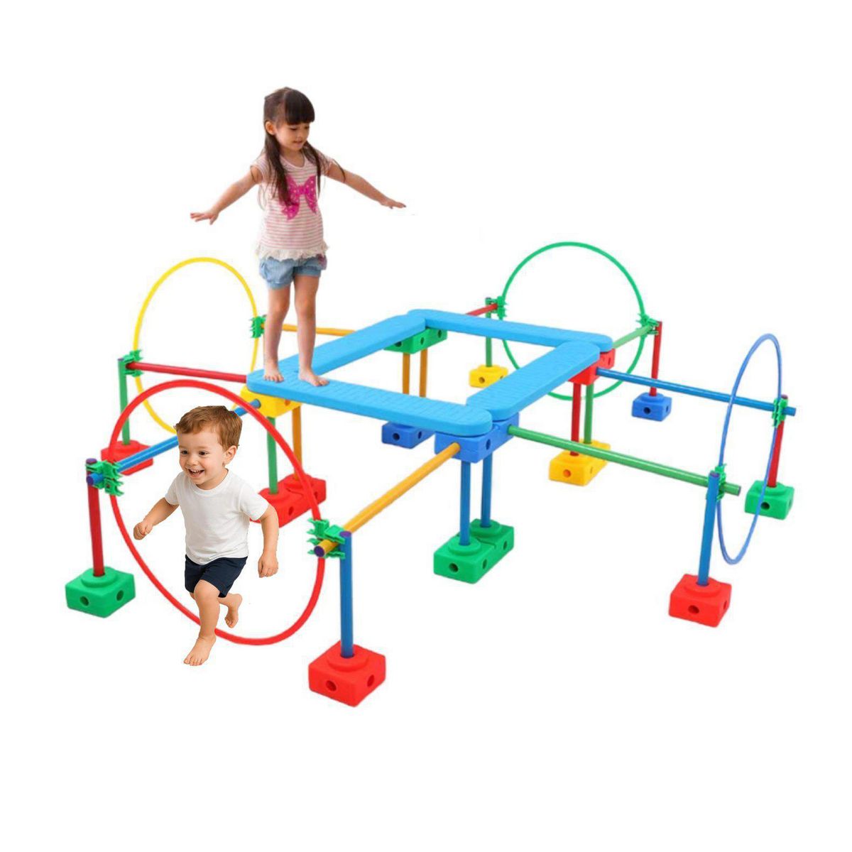 KIDSCOOL - Juego Circuito Psicomotriz 10 en 1 Kidscool Montessori 150x120x150 cm Multicolor Desde 12 meses