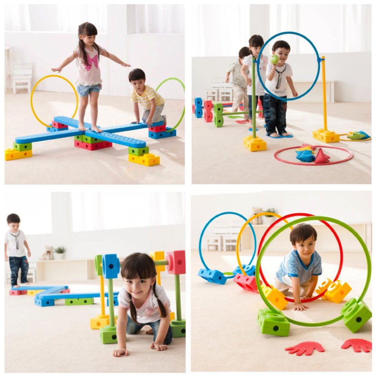 KIDSCOOL - Juego Circuito Psicomotriz 10 en 1 Kidscool Montessori 150x120x150 cm Multicolor Desde 12 meses