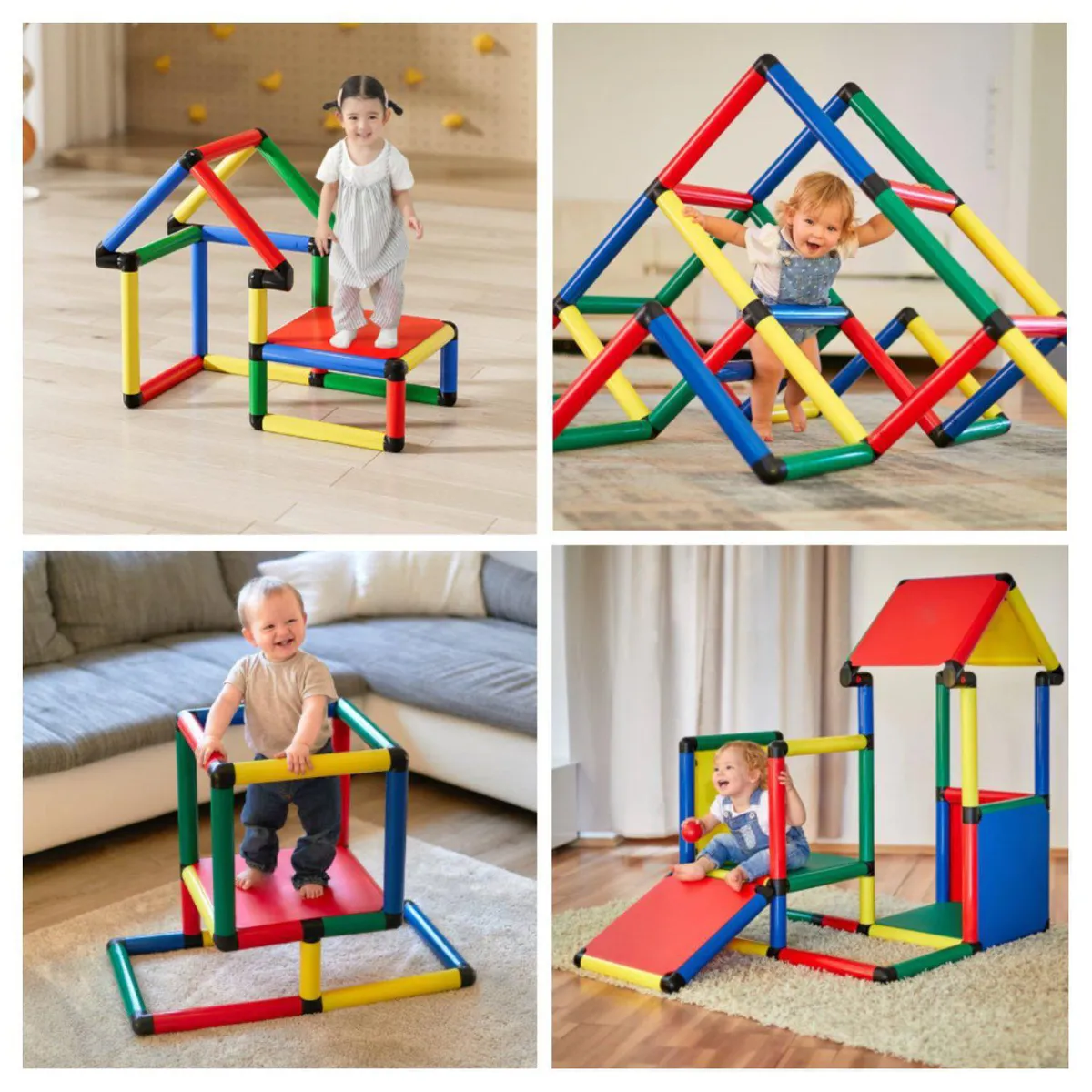KIDSCOOL - Juego Modular Montessori Color 5 En 1 Kidscool Gimnasio Evolutivo 85x116x125 cm Multicolor Desde 9 meses