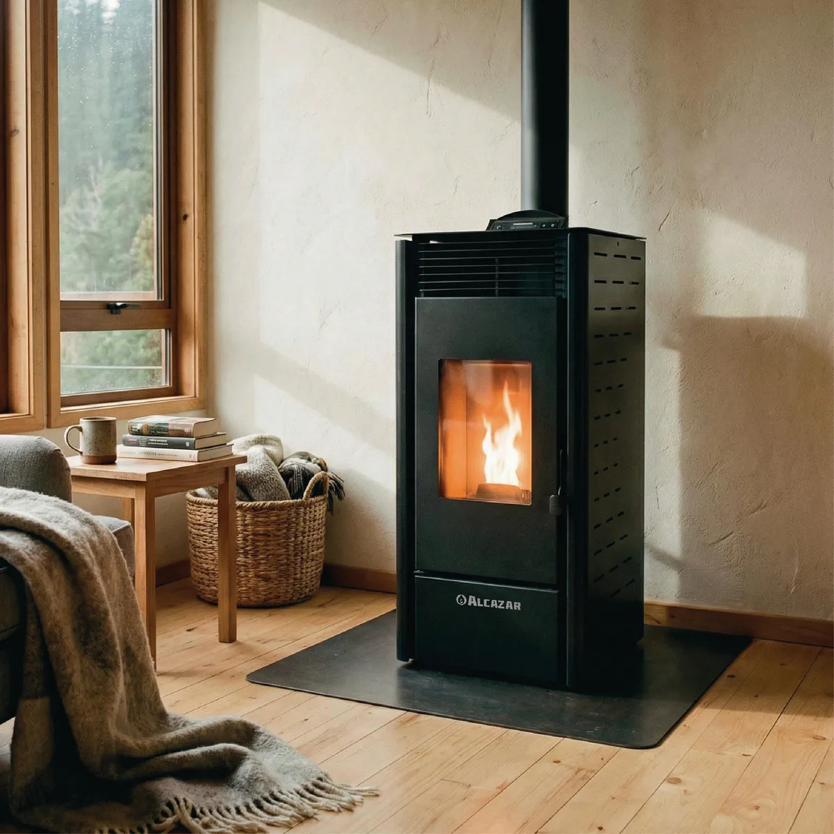 Estufa Pellet Backer Gris Oscuro, marca ALCAZAR - Foto 2