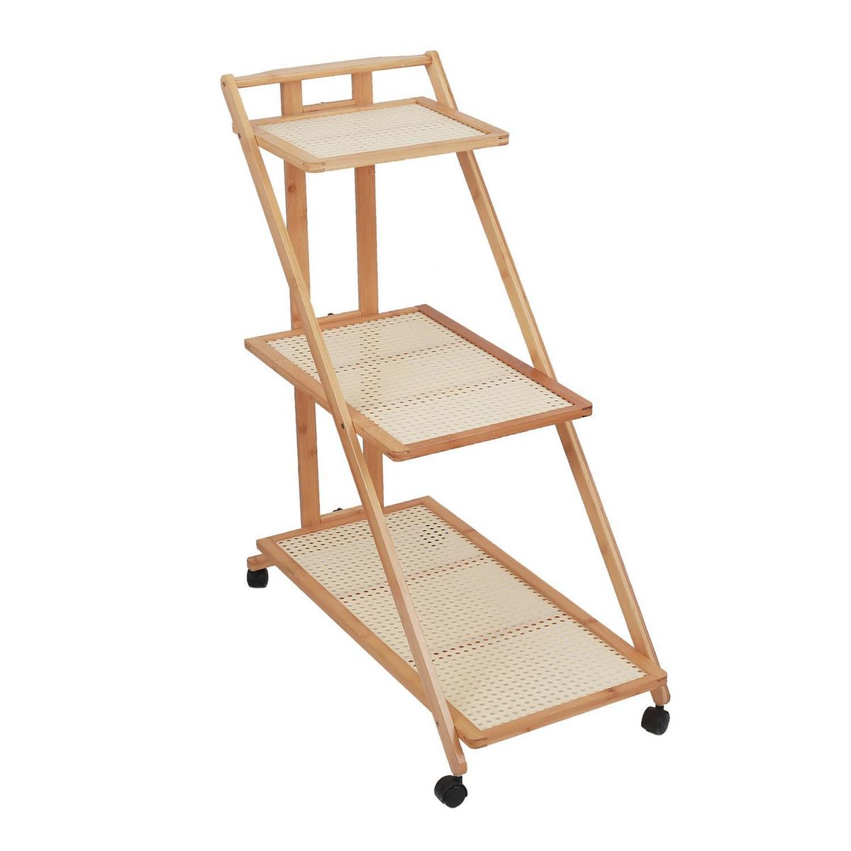 SOHOGAR - Mesa auxiliar 3 Niveles Beige 33x67x80 cm