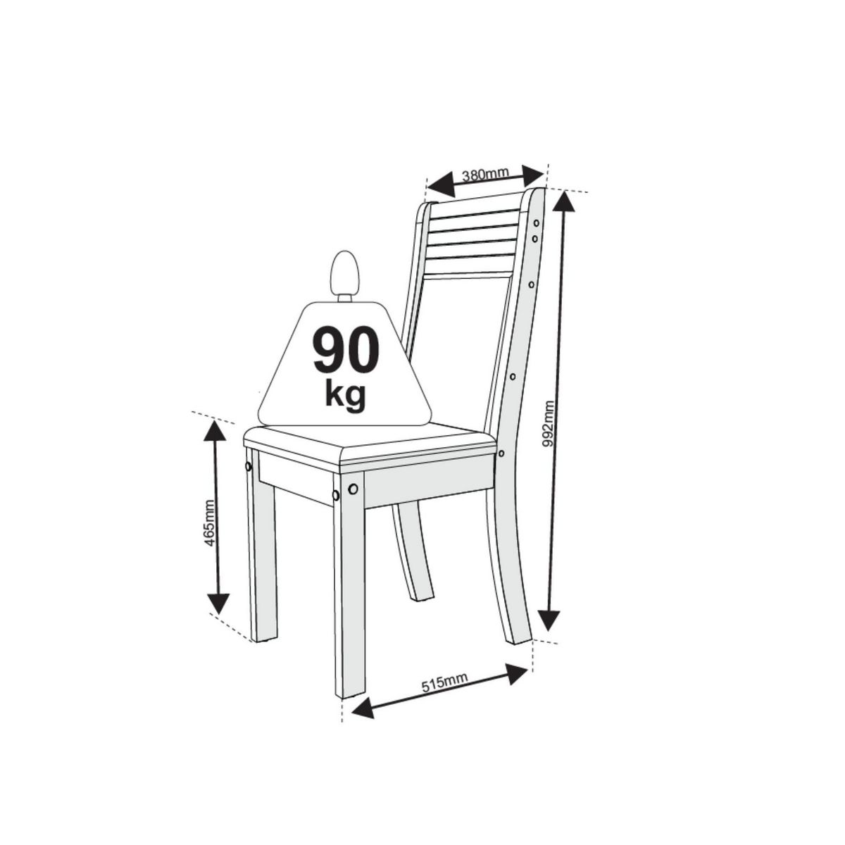 DI PORETTI - Juego de Comedor Anitere 8 Sillas Mesa Rectangular 180x75x76 cm Café