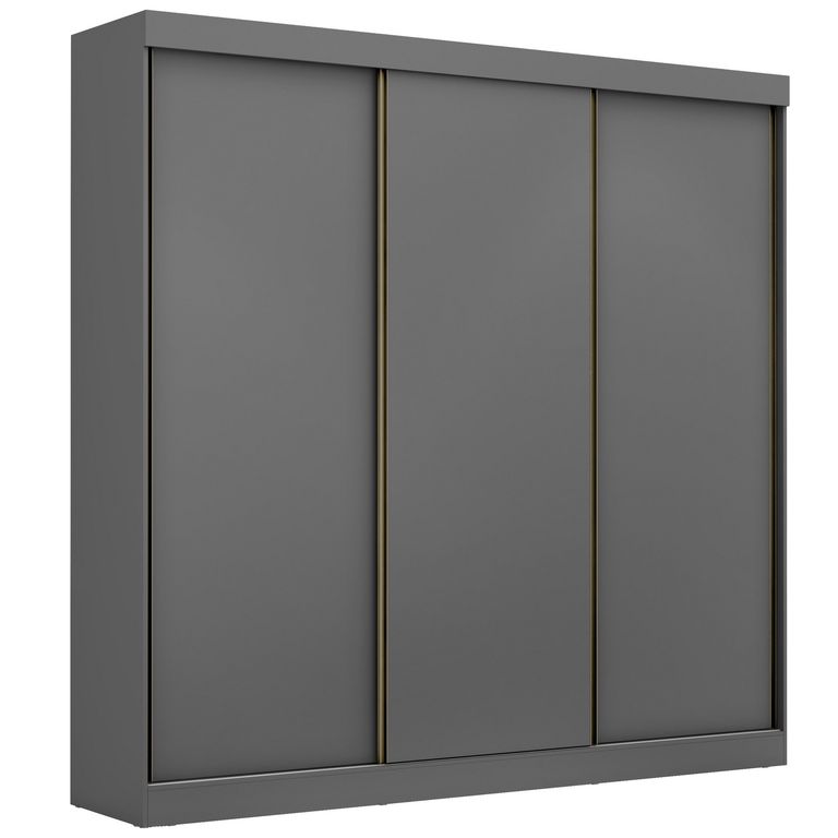 Clóset 3 Puerta(s) 8 Cajón(es) 9 Repisa(s) 235x225x52 cm Gris