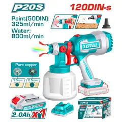 TOTAL - Pistola pintar inalambrico 20v 800ml con bateria + cargador