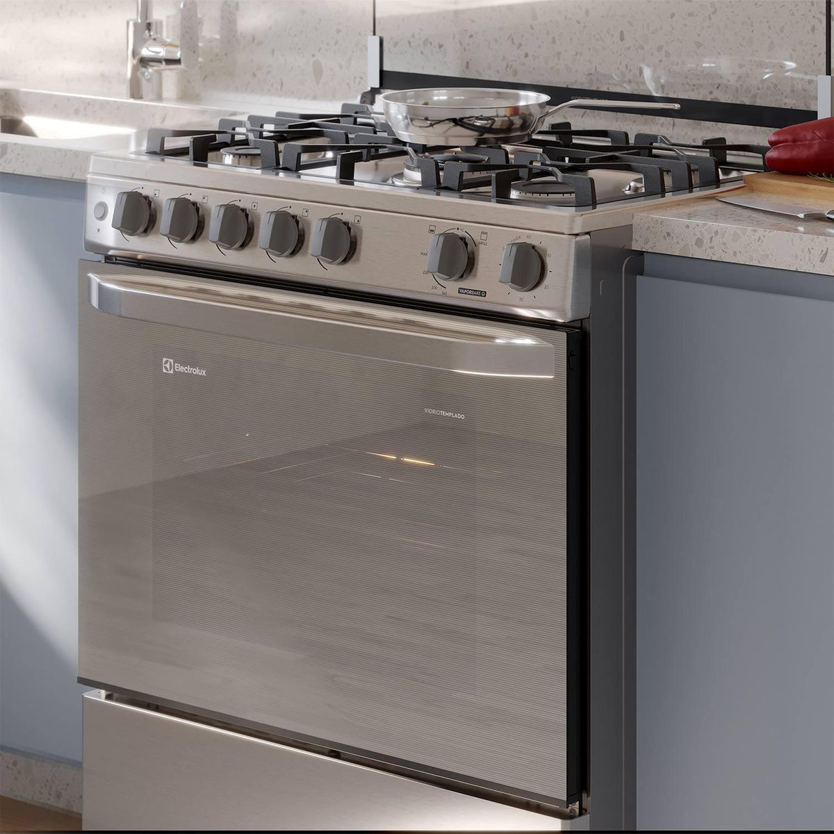 Cocina a Gas 5 Platos Inox FE5SXC, marca ELECTROLUX - Foto 2