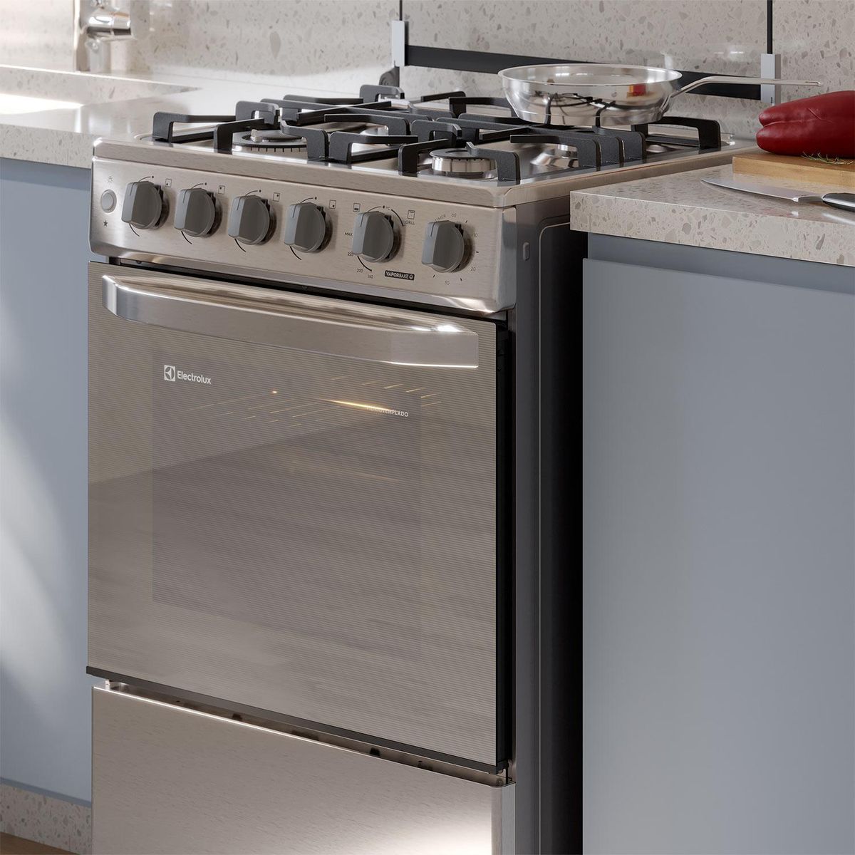Cocina a Gas 4 Platos Inox FE4SXC, marca ELECTROLUX - Foto 2