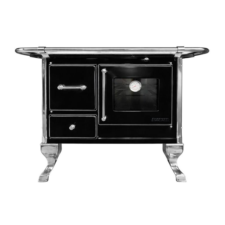 Cocina a Leña 4 Platos Negro Villarrica 70 Negra