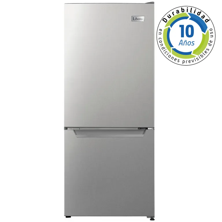 LIBERO Refrigerador Bottom Freezer Frío Directo 117 Litros Inox LRB-140DFI