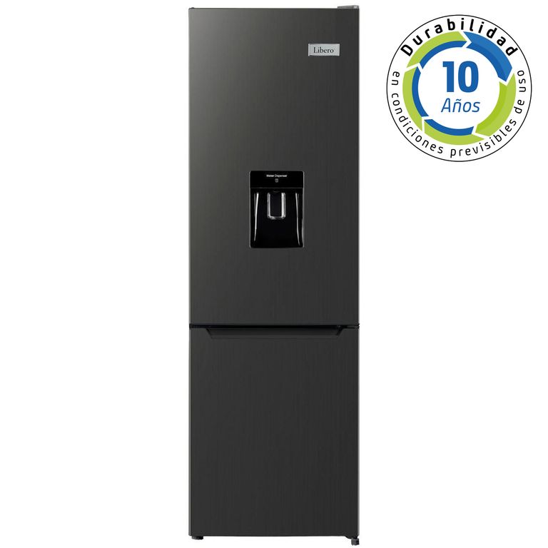 LIBERO Refrigerador Bottom Freezer Frío Directo 262 Litros Negro LRB-270SDNW
