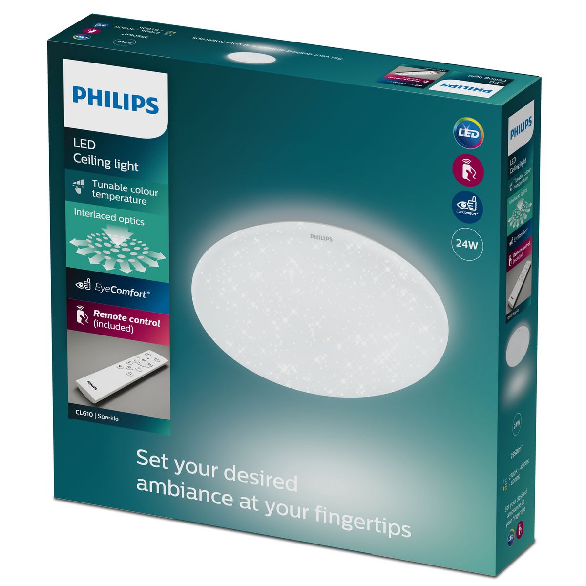 PHILIPS - Plafon Led Led integrado 2550 lm Luz Multicolor