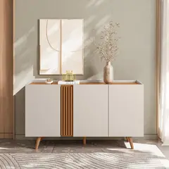 ONESSTA - Buffet Capri Off White/Freijo 39.3x136x77.2 cm
