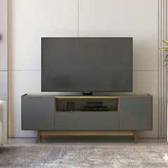 ONESSTA - Rack TV 75 " Portobelo Miel/Grafito 182x63.3x39.8 cm