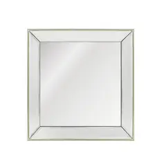 RONDA - Espejo Decorativo Forma Cuadrada 30x30 cm Dorado Biselado