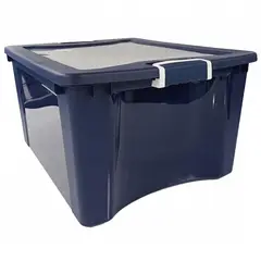 WENCO - Caja Clarity 48x36x58 cm 71 l Azul
