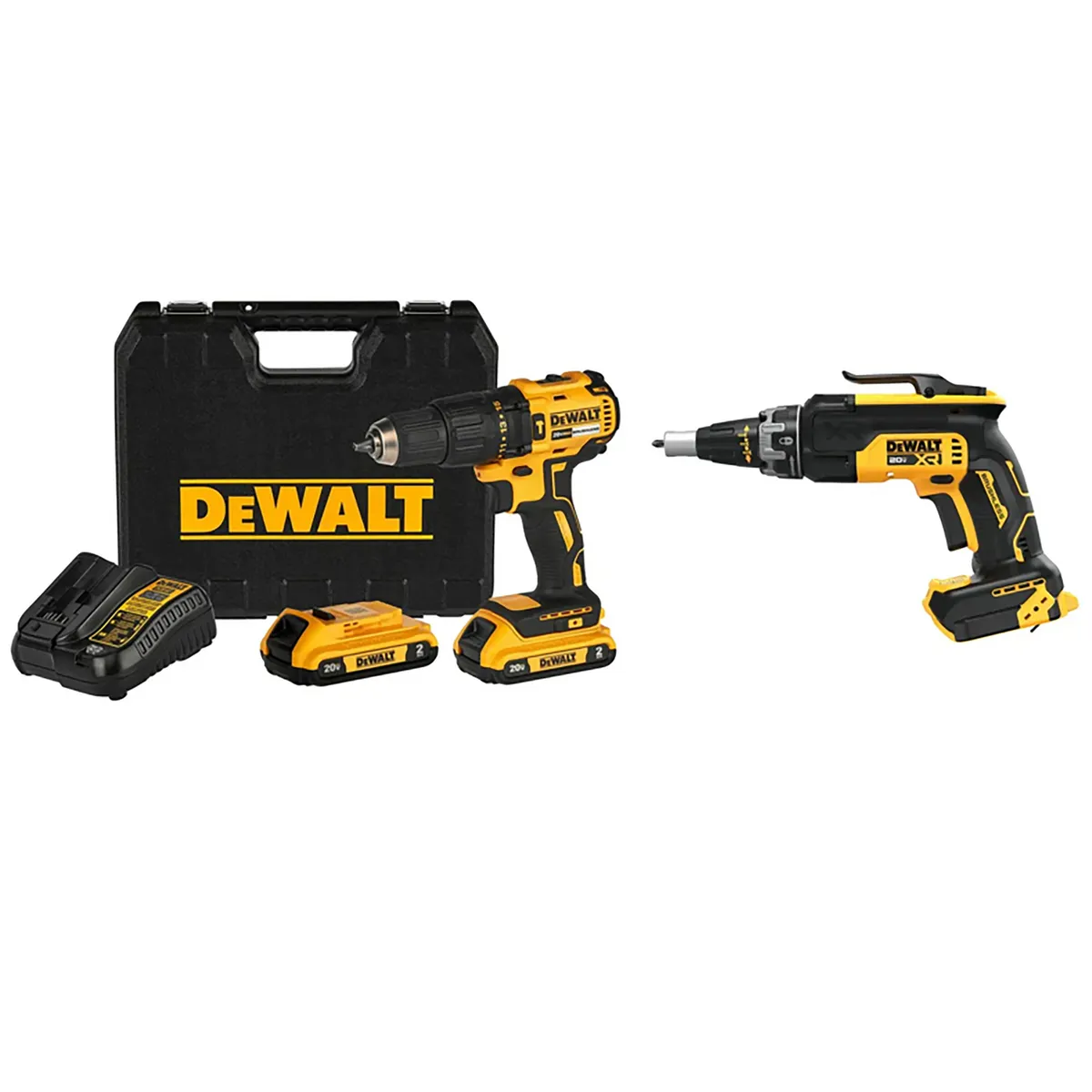 DEWALT - Kit Taladro Percutor 20V + Atornillador Drywall