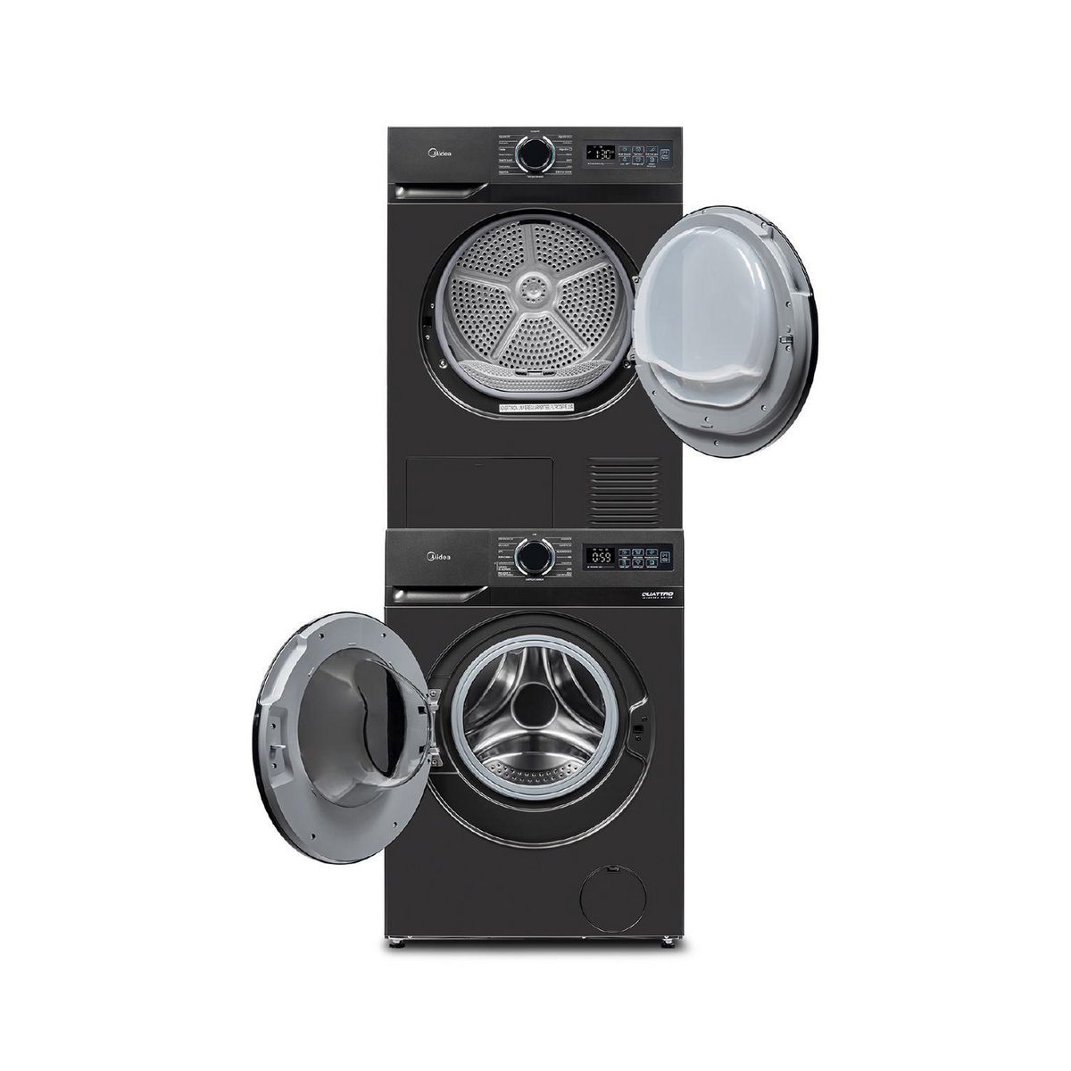 MIDEA - Lavadora-Secadora 12/10.5 kg Negro MS110W12H11T