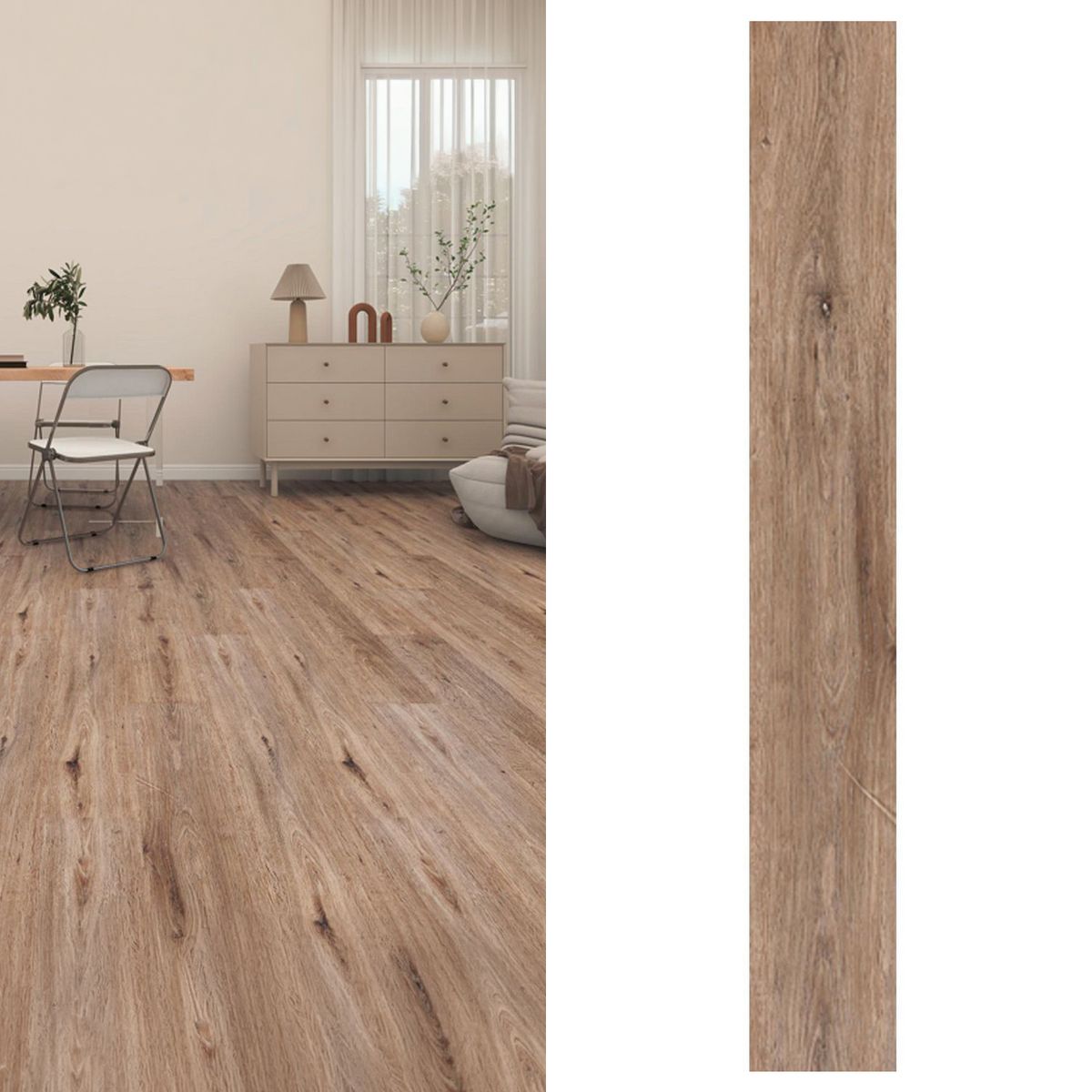 KLIPEN - Piso vinílico SPC 5.2 mm 18x121 cm New Mandala Beige 2.2 m2