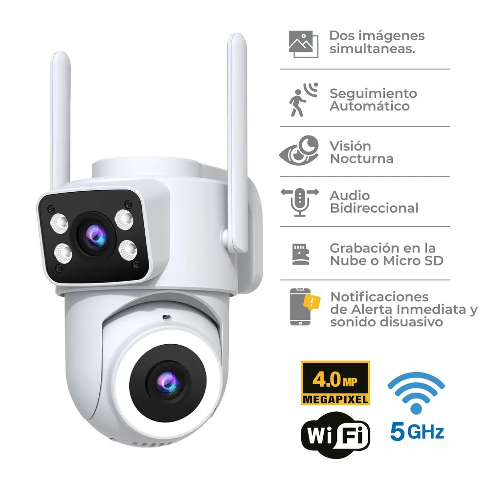 Veloti Cámara Exterior Doble Lente 4MP, foto 7