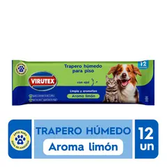 VIRUTEX - Trapero Humedo Pets x 12 Limon