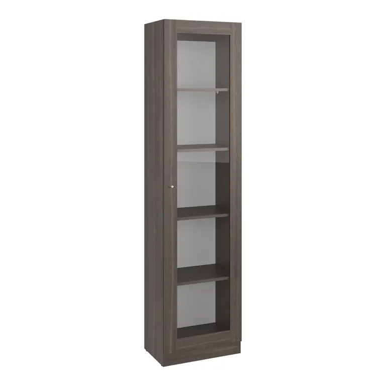 TUHOME Vitrina 1 Puerta 180,6x45x31,3 cm Milan/Blanco