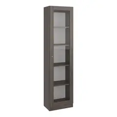 TUHOME - Vitrina 1 Puerta 180,6x45x31,3 cm Milan/Blanco