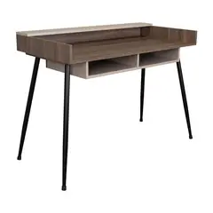 TUHOME - Escritorio Recto Marlow Coñac/Taupe 116.6x82.6x55 cm