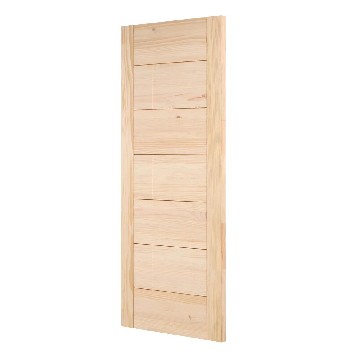 GLOVER - Puerta Exterior Madera pino radiata 90x200 cm Llaima Natural