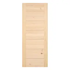 GLOVER - Puerta Exterior Madera pino radiata 90x200 cm Turín Natural