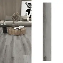 CORDILLERA - Piso Vinilico 6 mm 22.8x152.4 cm Lenga Glaciar Gris Oscuro 2.43 m2