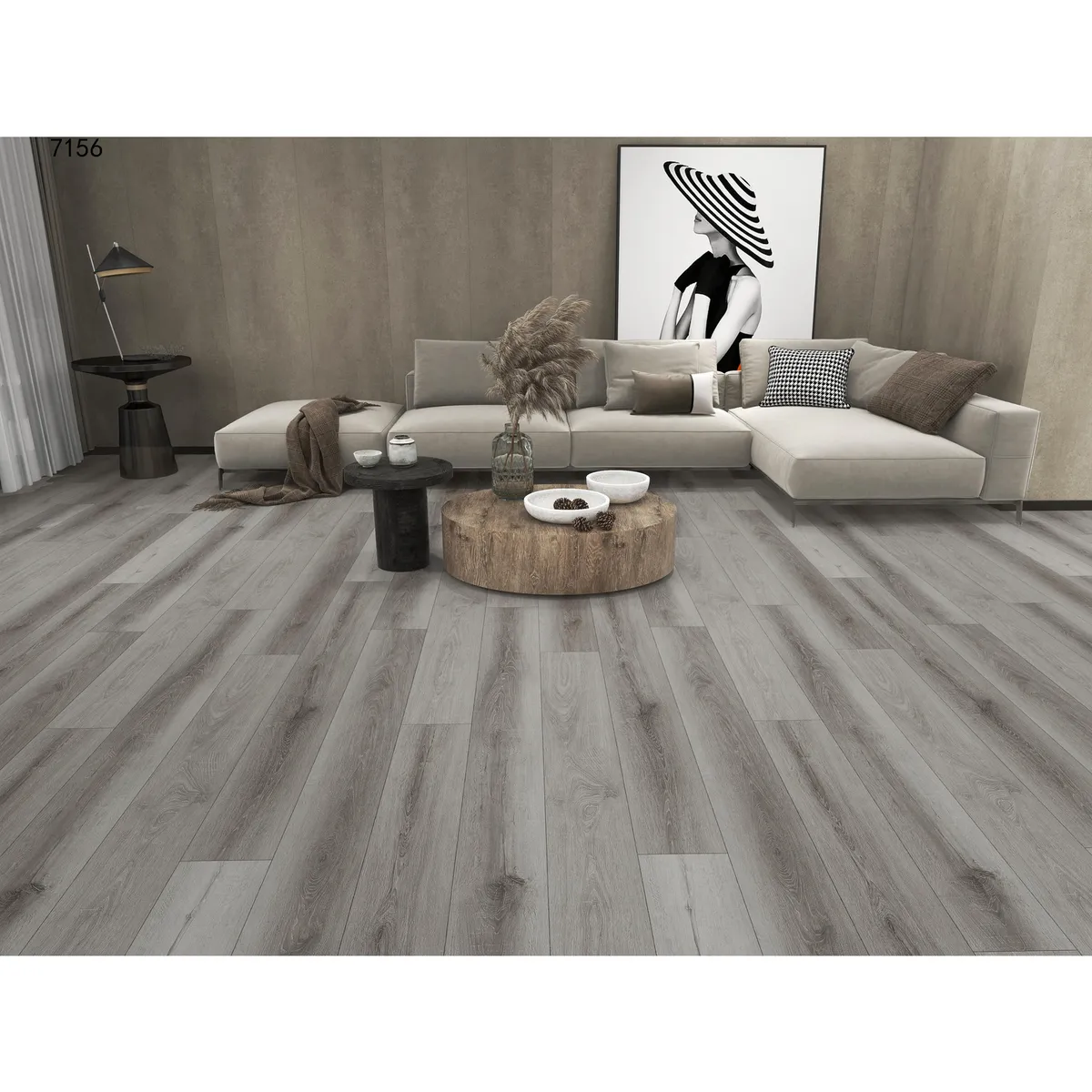 Piso Vinilico 6 mm 22.8x152.4 cm Lenga Glaciar Gris Oscuro 2.43 m2, marca CORDILLERA - Foto 2