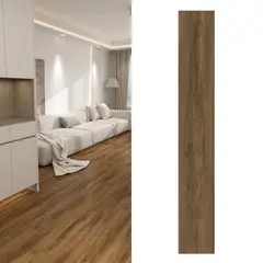 CORDILLERA - Piso Vinilico 4.5 mm 18.3x122 cm Austral Tineo Café 3.13 m2