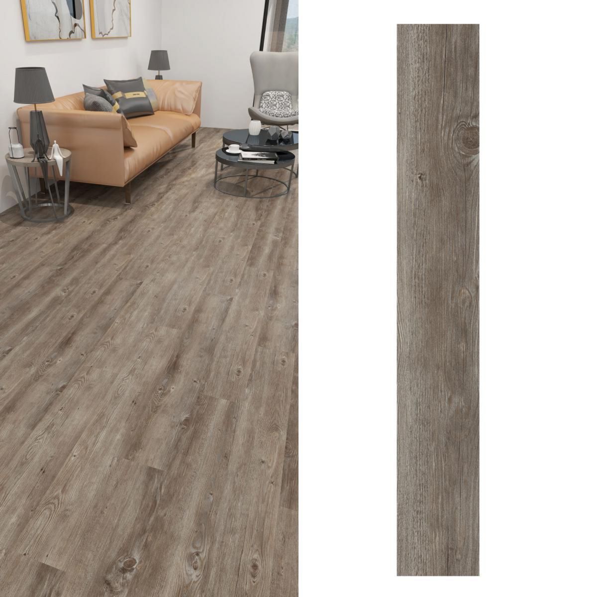 CORDILLERA - Piso Vinilico 6 mm 22.8x152.4 cm Tepa Natural Café 2.43 m2