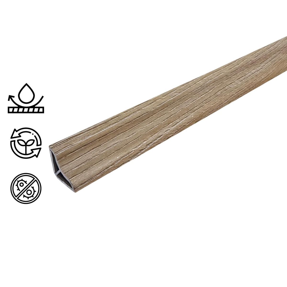 Moldura PVC Arena 15 mm 1.5x200 cm, marca HOGA - Foto 2