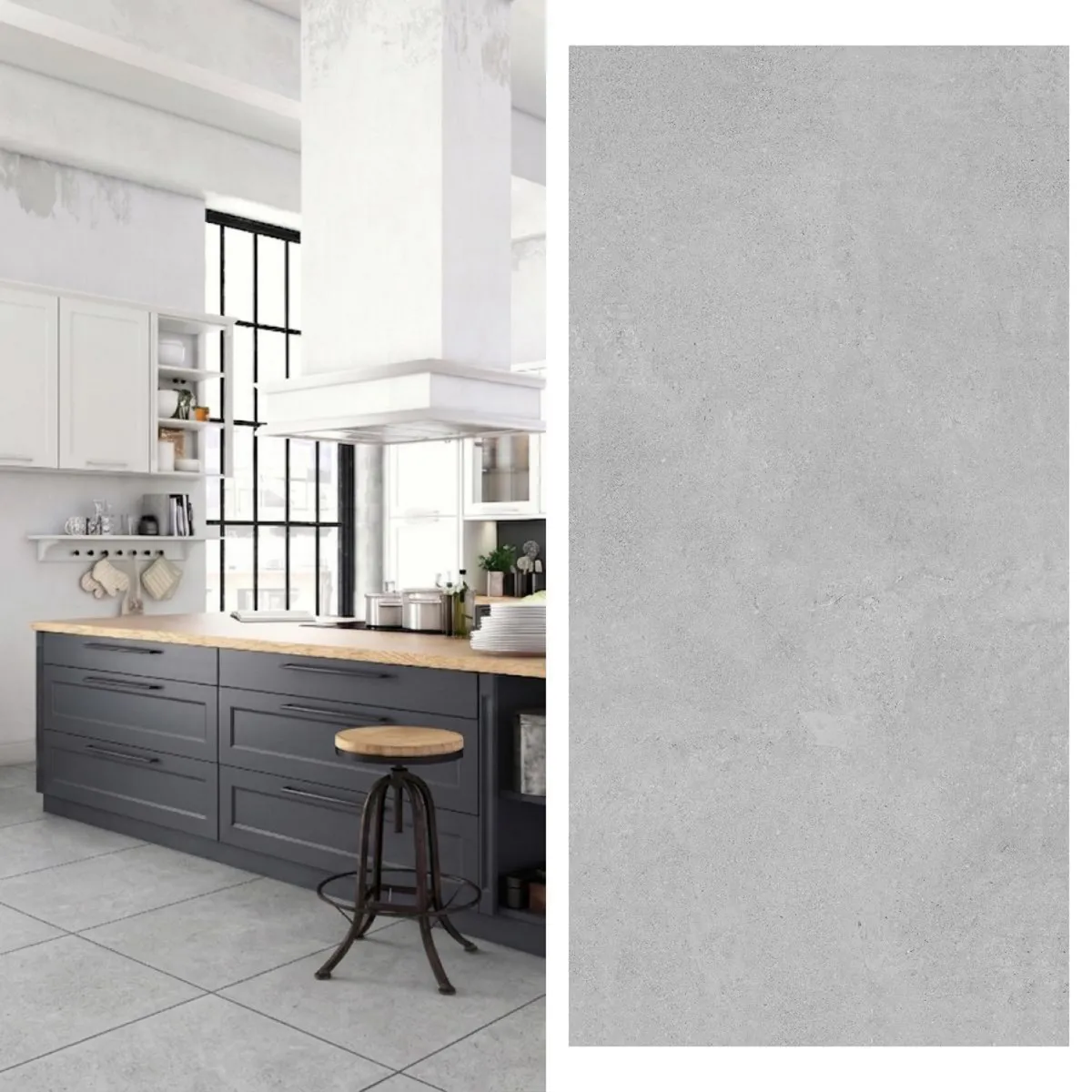 Porcelanato 60x120 cm Capital Grey Gris 1.44 m2, marca CORDILLERA - Foto Principal