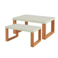 ROCA - Mesa de Centro Yulton Blanco/Canela 89.5x53x35 cm