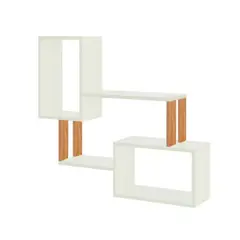 ROCA - Repisa MDF 3 Nivel(es) 81.5x73x19.5 cm Blanco/Canela
