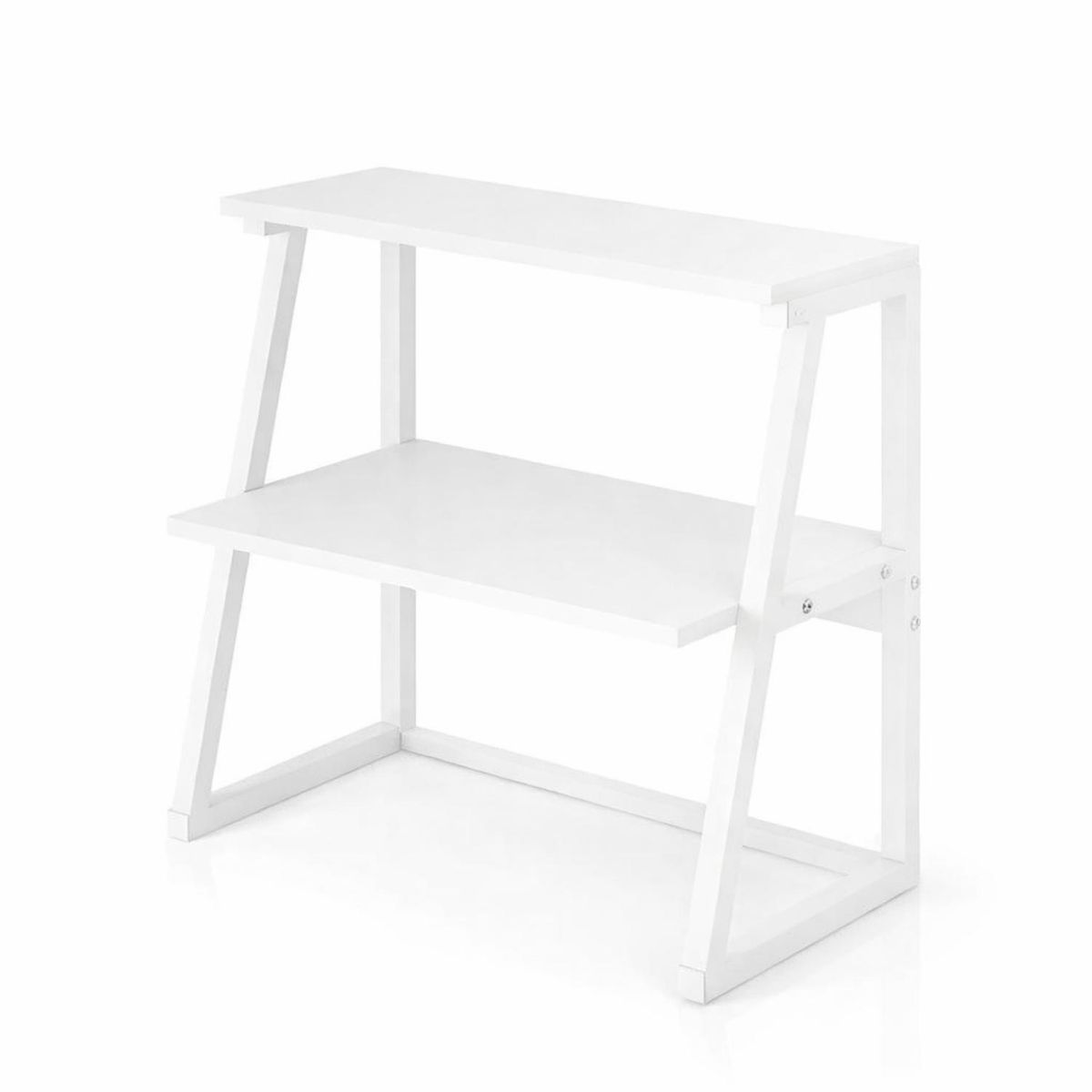 SOHOGAR - Organizador para Impresora 2 Niveles Blanco 65x60x34 cm