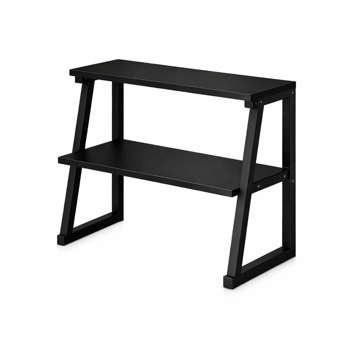 SOHOGAR - Organizador para Impresora 2 Niveles Negro 65x60x34 cm