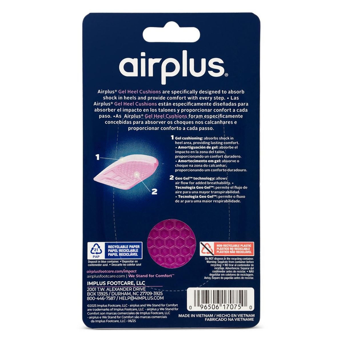 AIRPLUS - Almohadilla De Talón Con Gel Y Aire - Mujer
