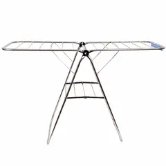 JENNY HOME - Tendedero Piso Acero inoxidable 150x96x60 cm Plateado