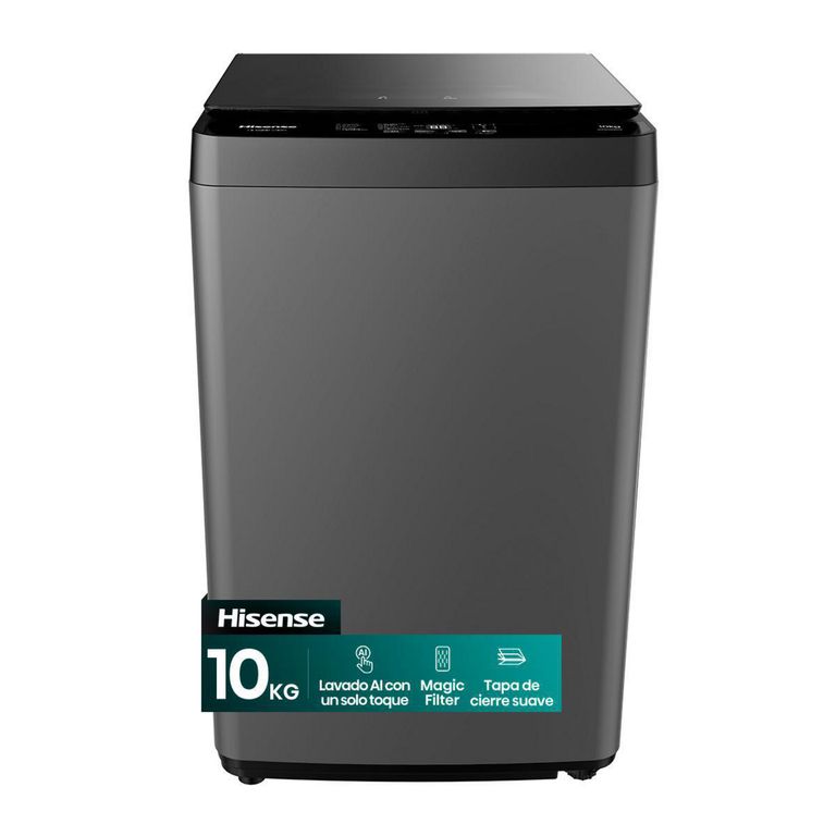 HISENSE Lavadora Carga Superior 10 kg Inox WT3K1031UT