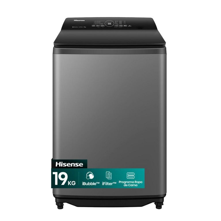 HISENSE Lavadora Carga Superior 19 kg Inox WT3I1923UT