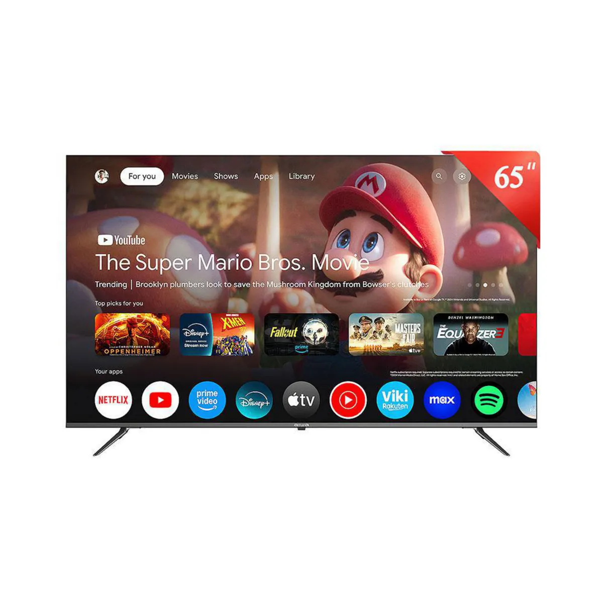 AIWA - Televisor Smart QLED 65 " 4K Ultra HD AW65B4QFG 