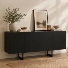 GENERICO - Buffet Zenta Negro 40x160x76 cm