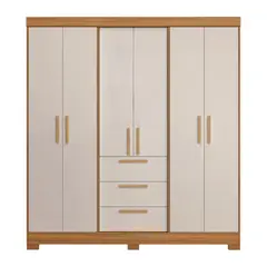 HOME MOBILI - Clóset 6 Puerta(s) 3 Cajón(es) 4 Repisa(s) 182.4x206.5x46.1 cm Blanco