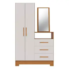 HOME MOBILI - Clóset 2 Puerta(s) 3 Cajón(es) 1 Repisa(s) 108x178x39.3 cm Blanco